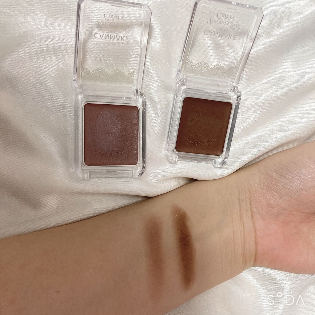 ベルベッティフィットカラーズ No.01 チョコレートティラミス/キャンメイク/ジェル・クリームアイシャドウを使ったクチコミ（3枚目）