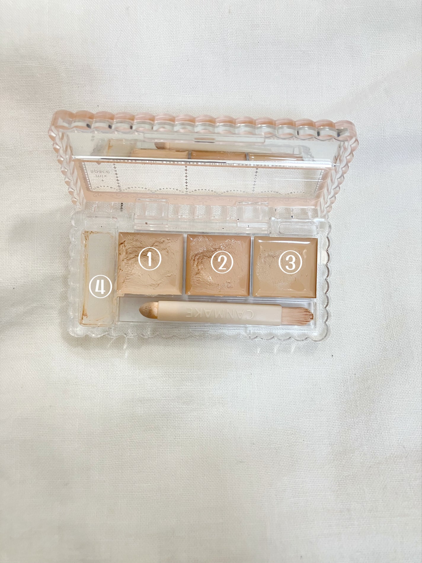 カラーミキシングコンシーラー/キャンメイク/パレットコンシーラーを使ったクチコミ(2枚目)