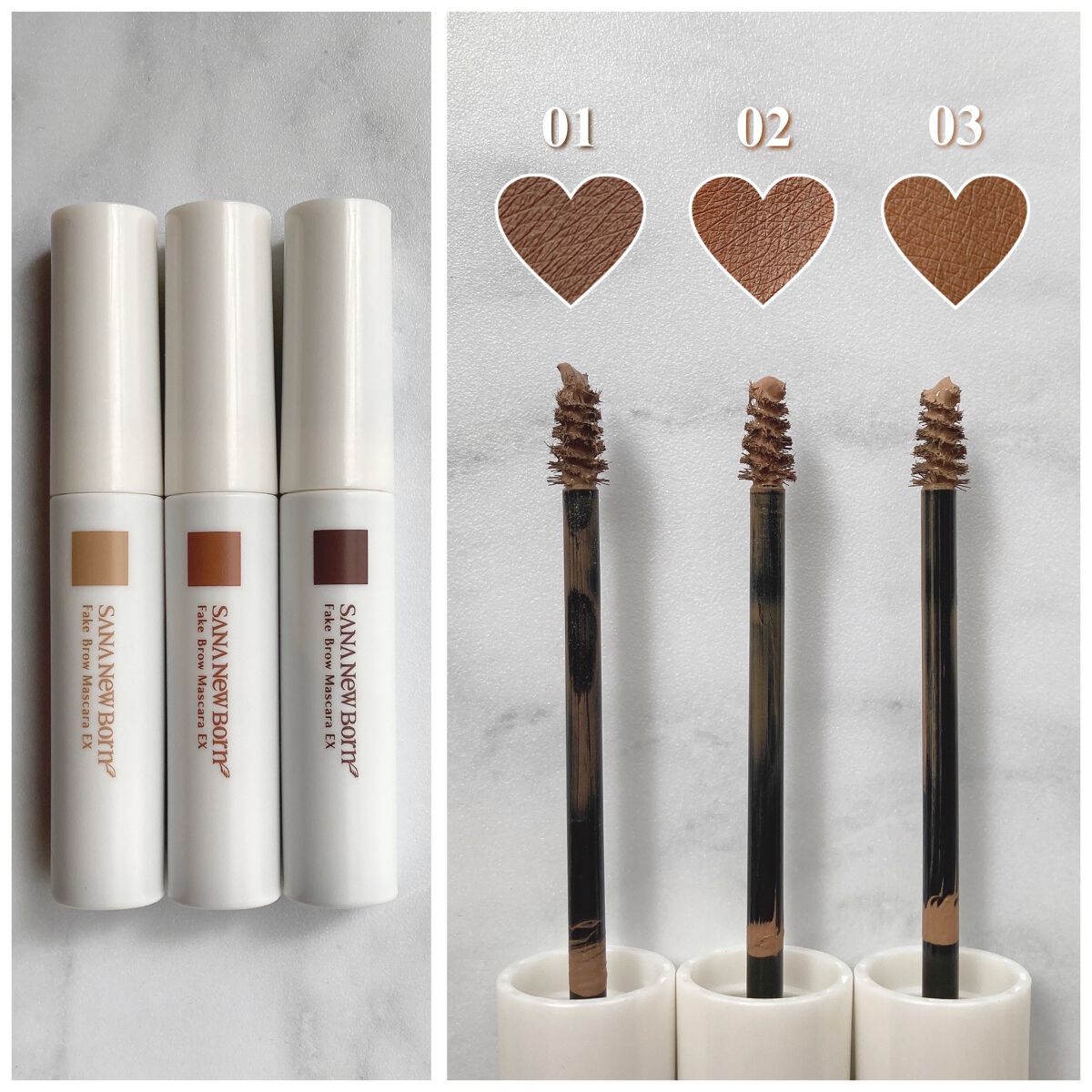 フェイクブロウマスカラEX/サナ ニューボーン/眉マスカラを使ったクチコミ(3枚目)