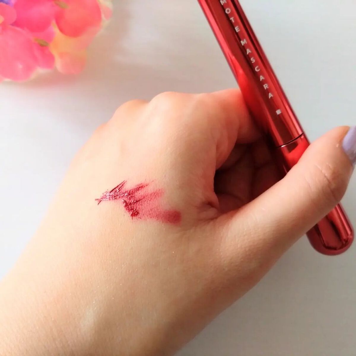 38℃ MOTEMASCARA RED/UZU BY FLOWFUSHI/マスカラを使ったクチコミ（2枚目）