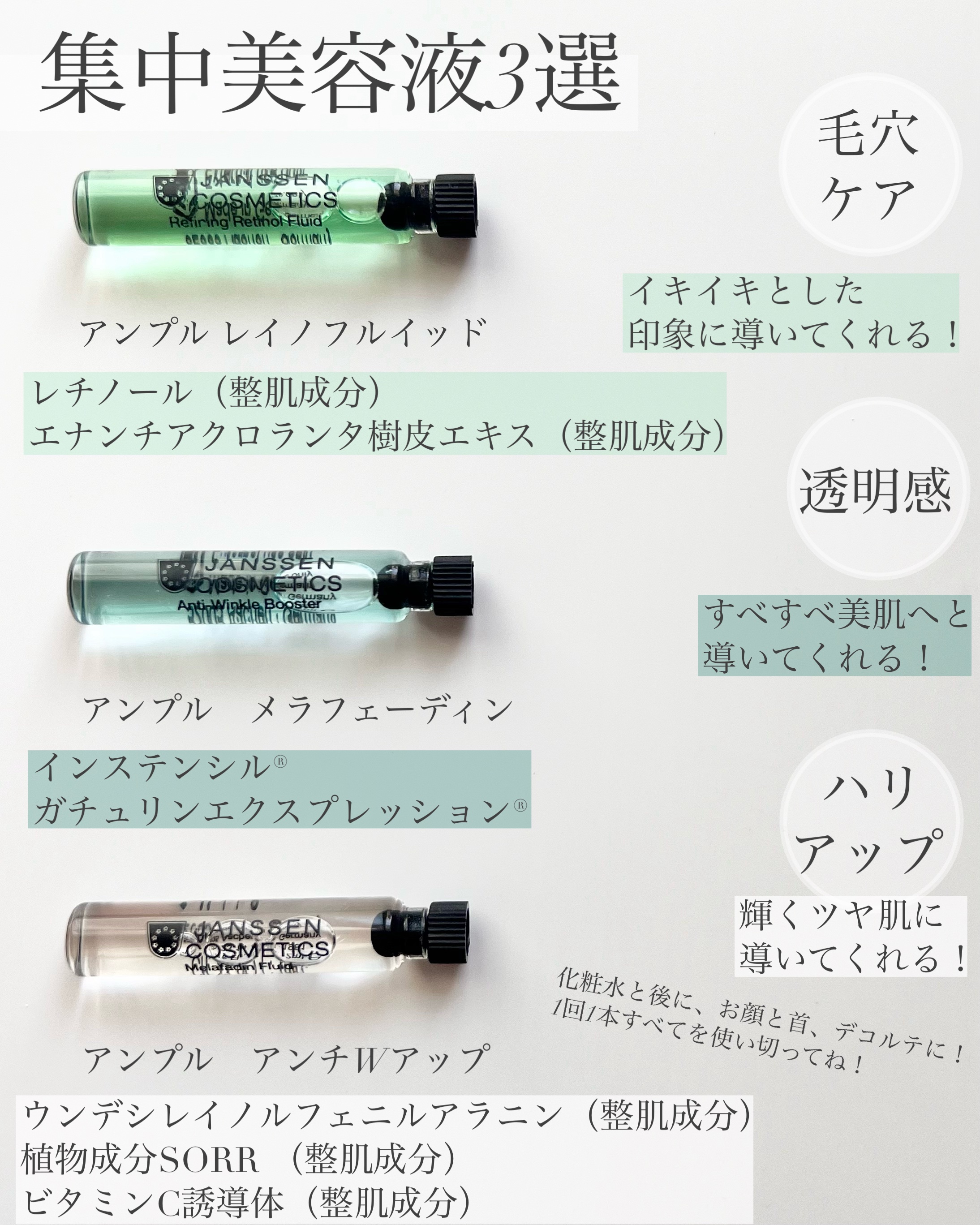アンプル ミニセット/JANSSEN COSMETICS/美容液を使ったクチコミ（2枚目）