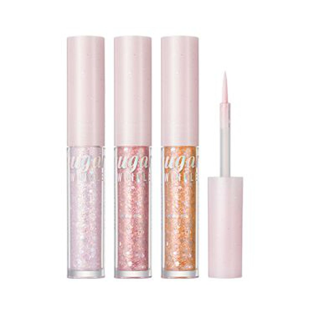 シュガー トゥインクル リキッド グリッター/PERIPERA/グリッターを使ったクチコミ（3枚目）