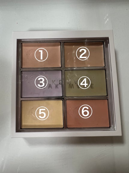 ディファイニングカバーコンシールフィットパレット/wakemake/パレットコンシーラーを使ったクチコミ(2枚目)