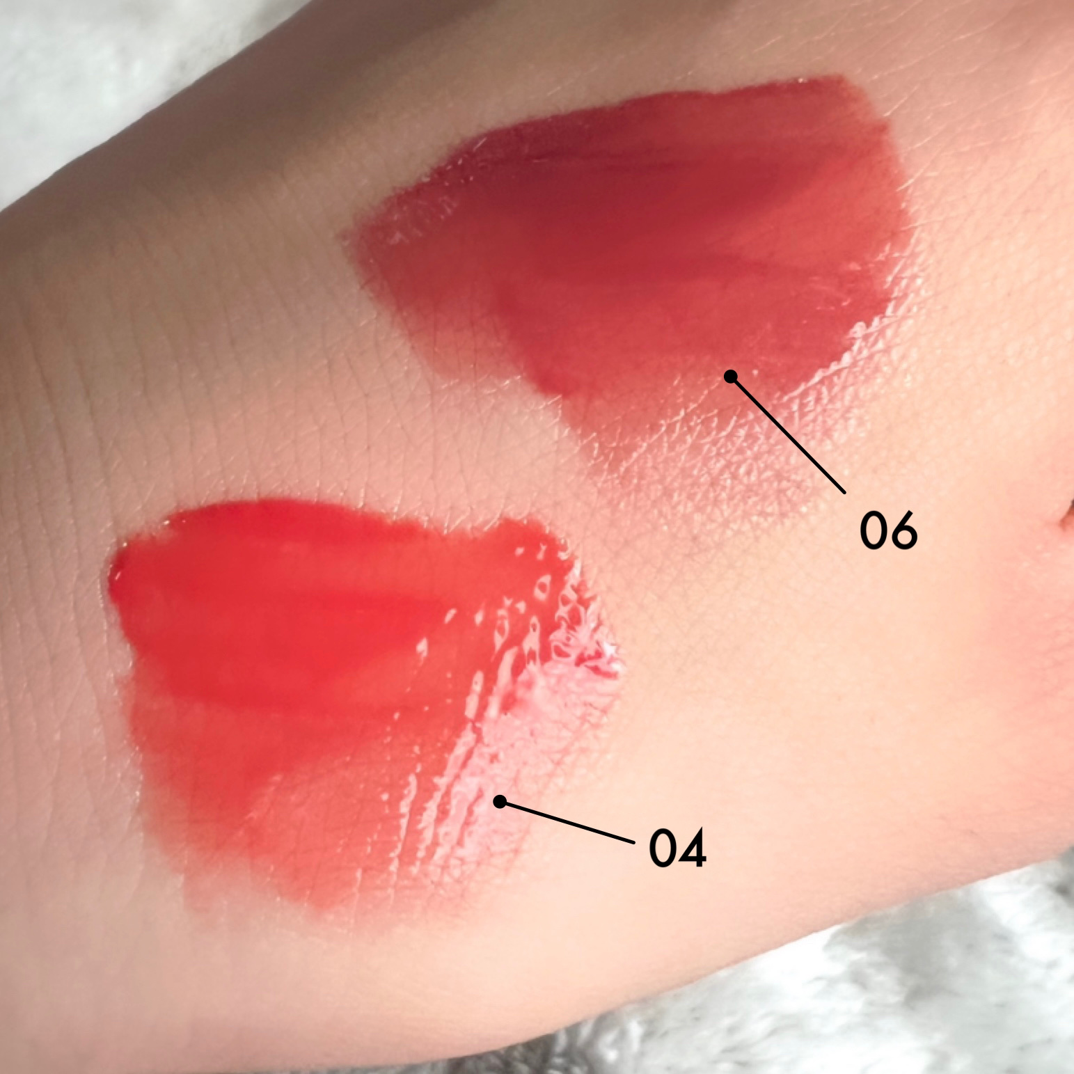 リップシルエットグロスティント 04 ネオスカーレット/i’m meme/リップティントを使ったクチコミ（2枚目）