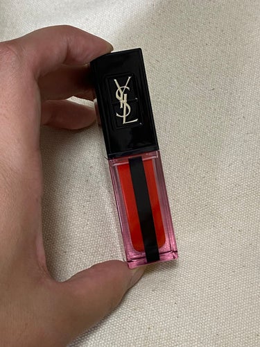 ルージュ ピュールクチュール ヴェルニ ウォーターステイン 618 ウェット バーミリオン/YVES SAINT LAURENT BEAUTE/口紅を使ったクチコミ（1枚目）