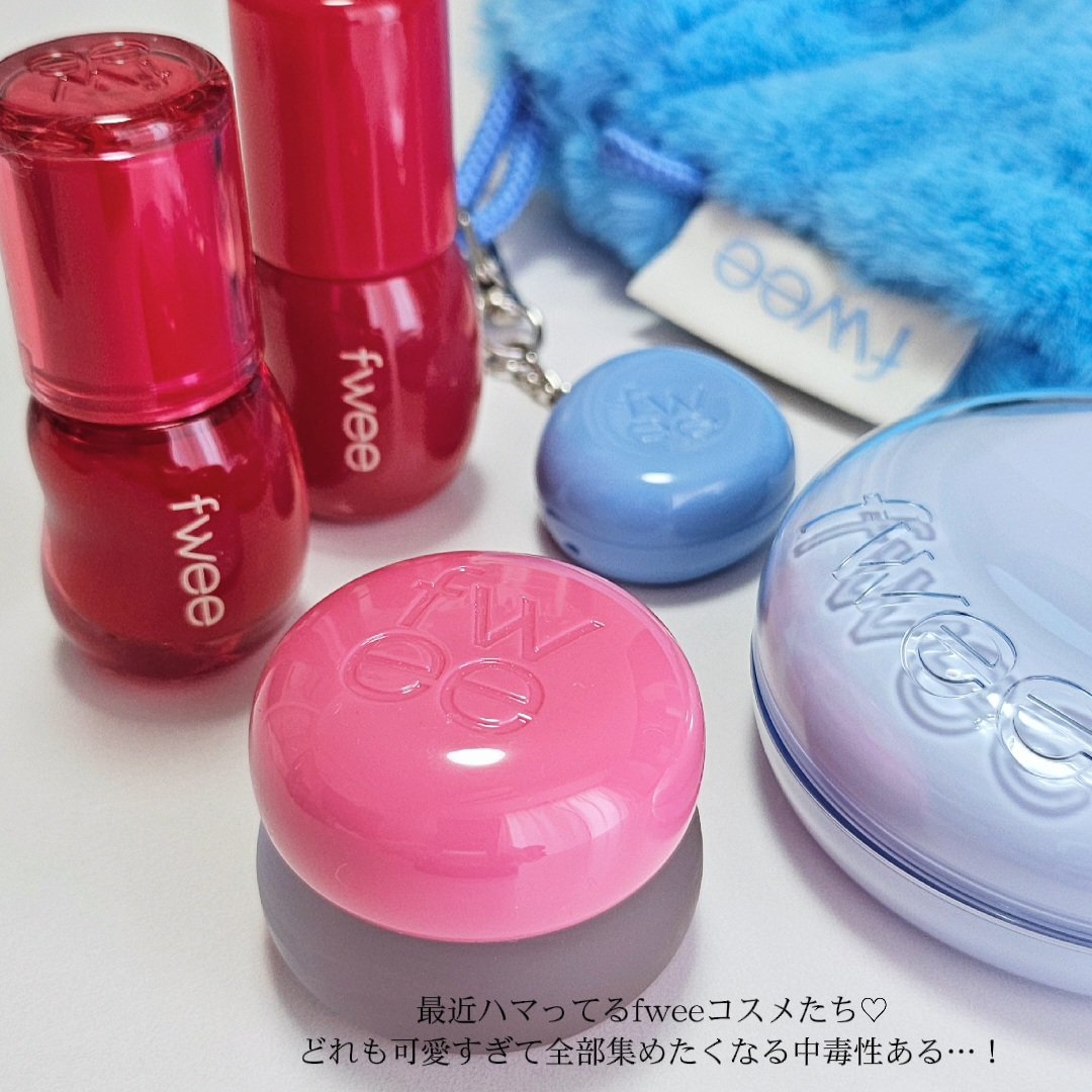 リップアンドチーク ブラーリープリンポット PK05 サムシング/fwee/口紅を使ったクチコミ（1枚目）