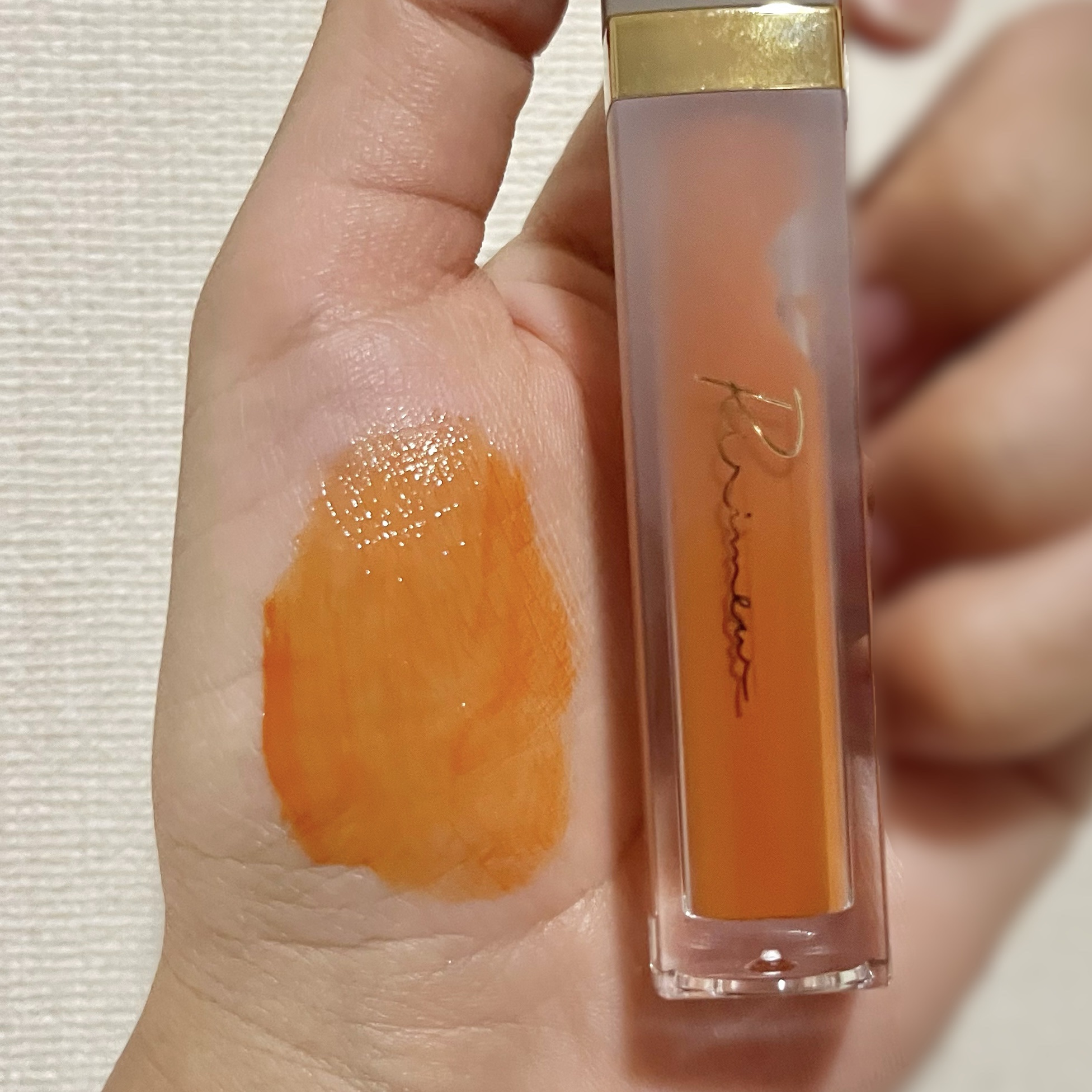 ミューテッドシアーティント 04 オレンジアールグレイ/Ririmew/リップティントを使ったクチコミ（3枚目）