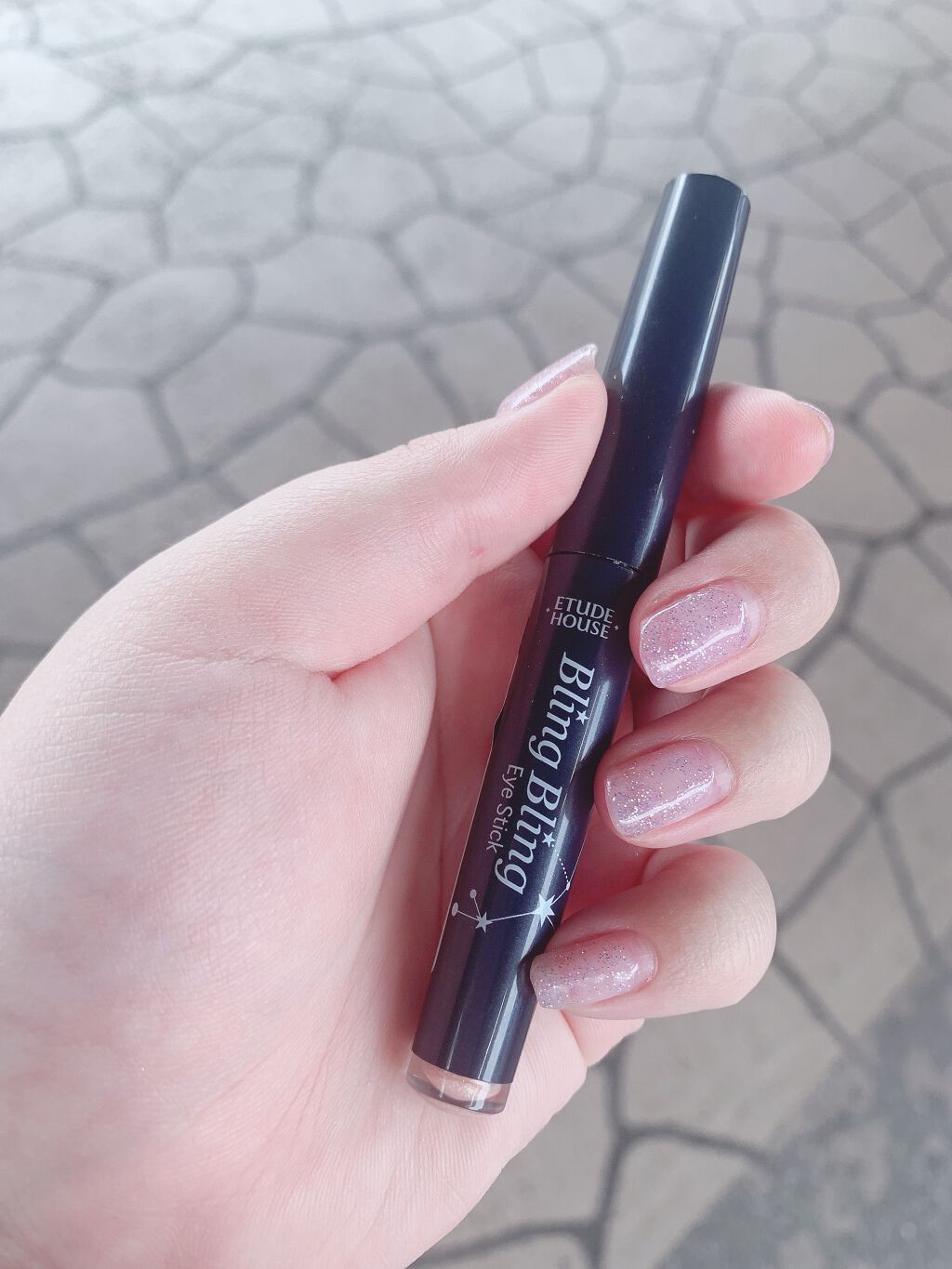 キラキラ アイシャドウ PK003/ETUDE/スティックアイシャドウを使ったクチコミ（1枚目）