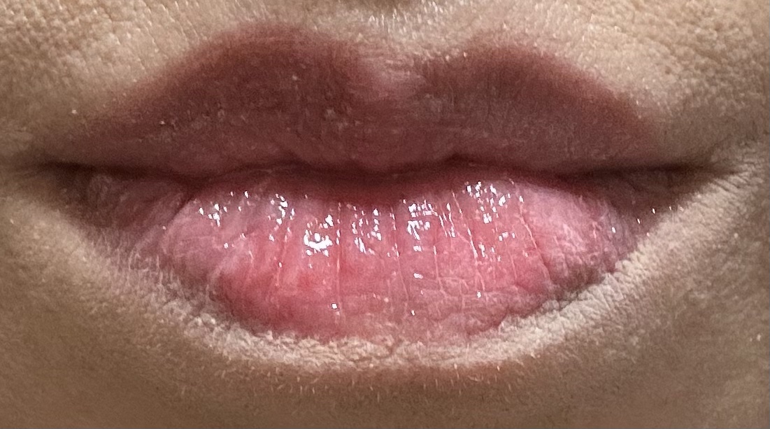 UR GLAM LUXE　TINT LIP GLOSS クリアグリーン/U R GLAM/リップグロスを使ったクチコミ（3枚目）