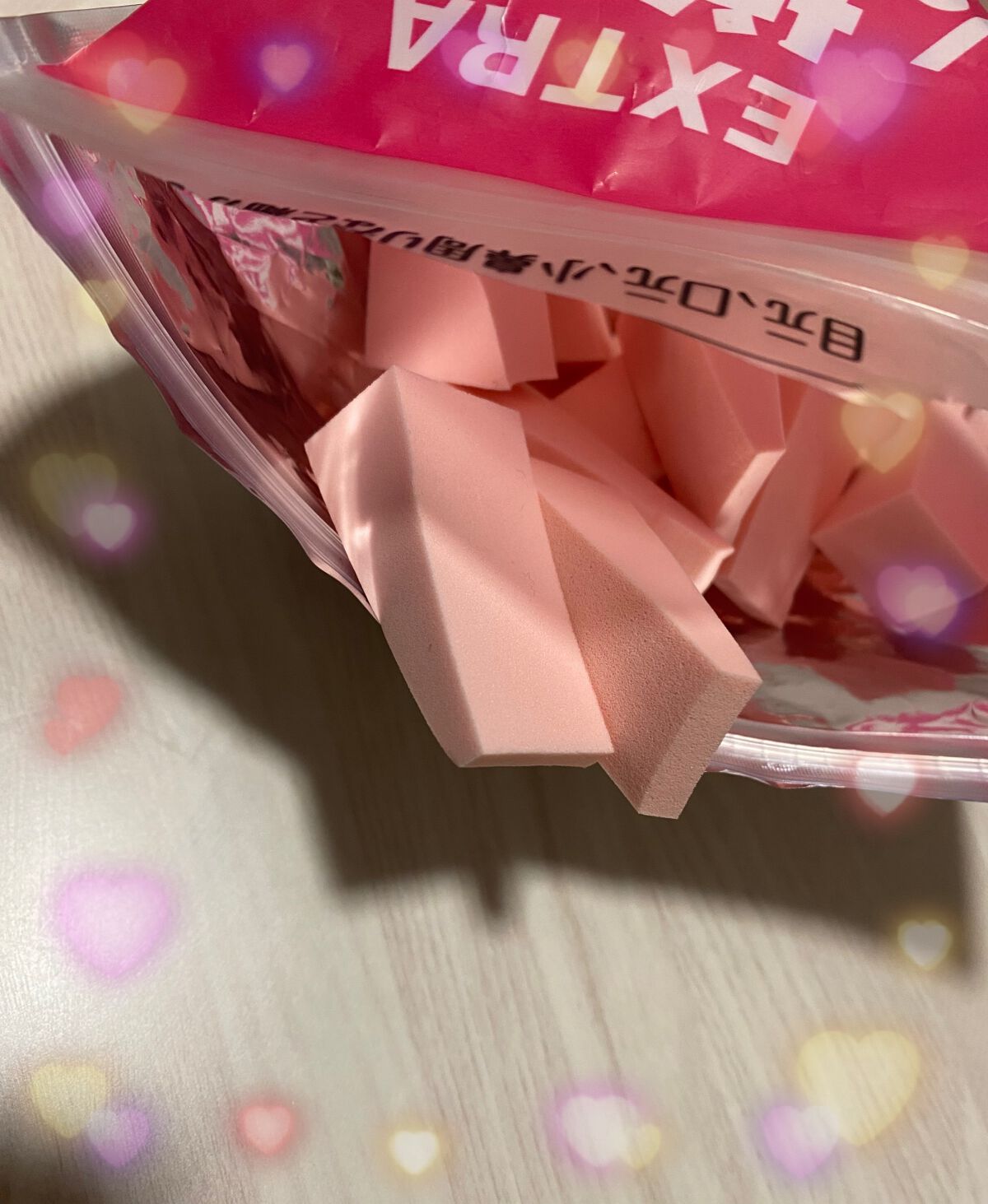 メイクアップスポンジ(バリューパック ウェッジ型 30個)/DAISO/パフ・スポンジを使ったクチコミ(2枚目)