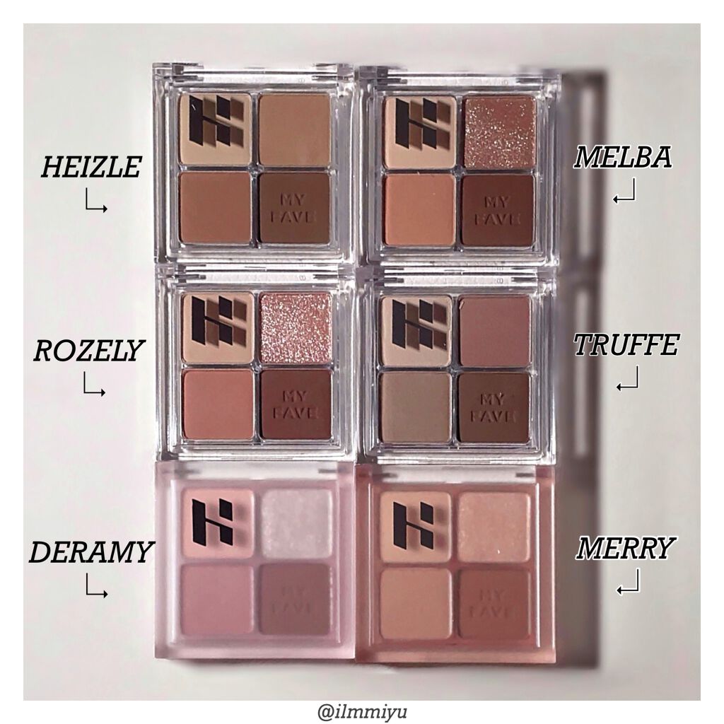 ホリカホリカ マイフェイブシャドウパレット（4カラー） #03 ROZELY/HOLIKA HOLIKA/アイシャドウパレットを使ったクチコミ（2枚目）