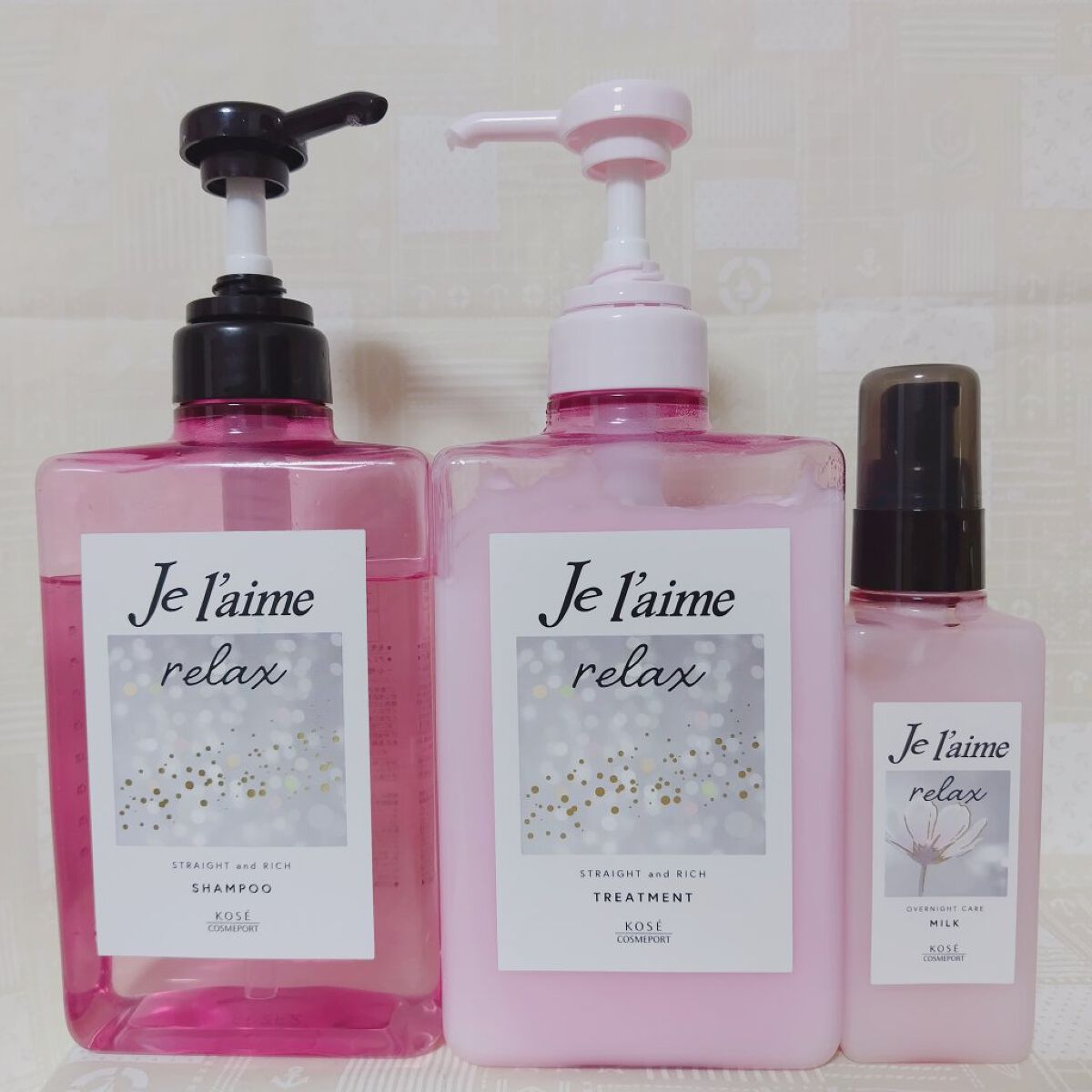 リラックス ミッドナイトリペア シャンプー／ヘアトリートメント (ストレート＆リッチ)/Je l'aime/市販シャンプーを使ったクチコミ（1枚目）