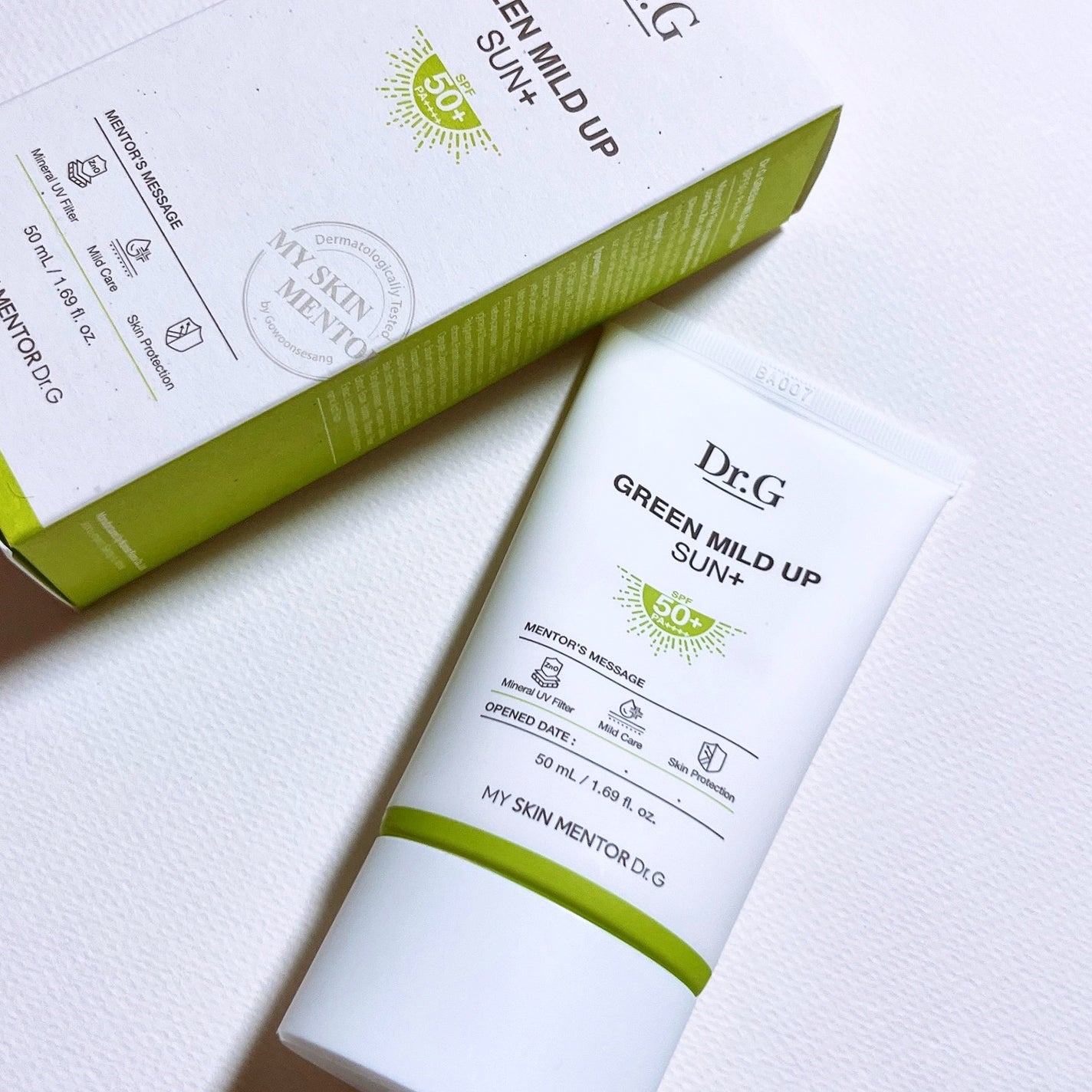 グリーンマイルドアップサンプラス/Dr.G/日焼け止めクリームを使ったクチコミ(5枚目)