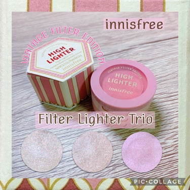 フィルター ハイライター トリオ Vintage Filter Edition/innisfree/クリームハイライトを使ったクチコミ（1枚目）