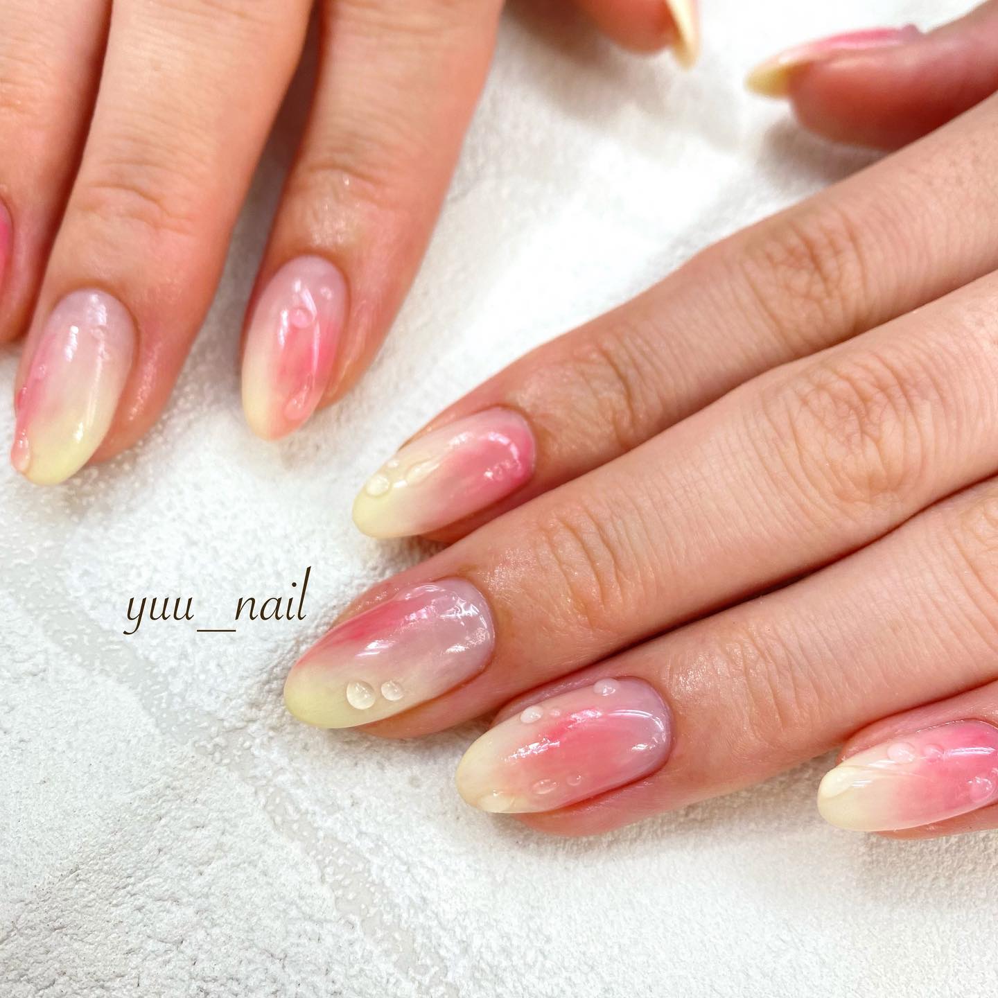 #ネイル,#ジェルネイル,#ニュアンスネイル,#キラキラネイル,#モモネイル,#ジューシーネイル,#フルーツネイルのネイルデザイン