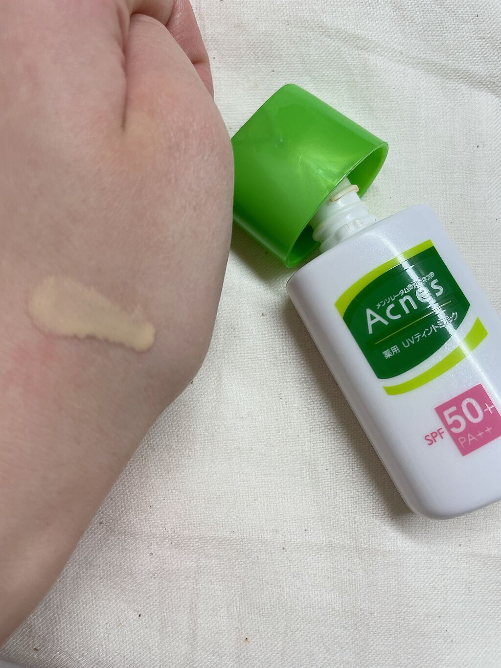 薬用スムースベースUVミルク/メンソレータム アクネス/化粧下地を使ったクチコミ（3枚目）