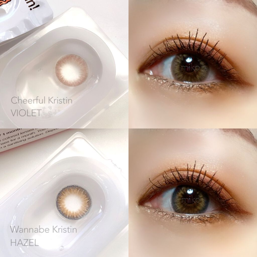 wannabe Kristin ヘーゼル/Hapa kristin/カラーコンタクトレンズを使ったクチコミ（2枚目）