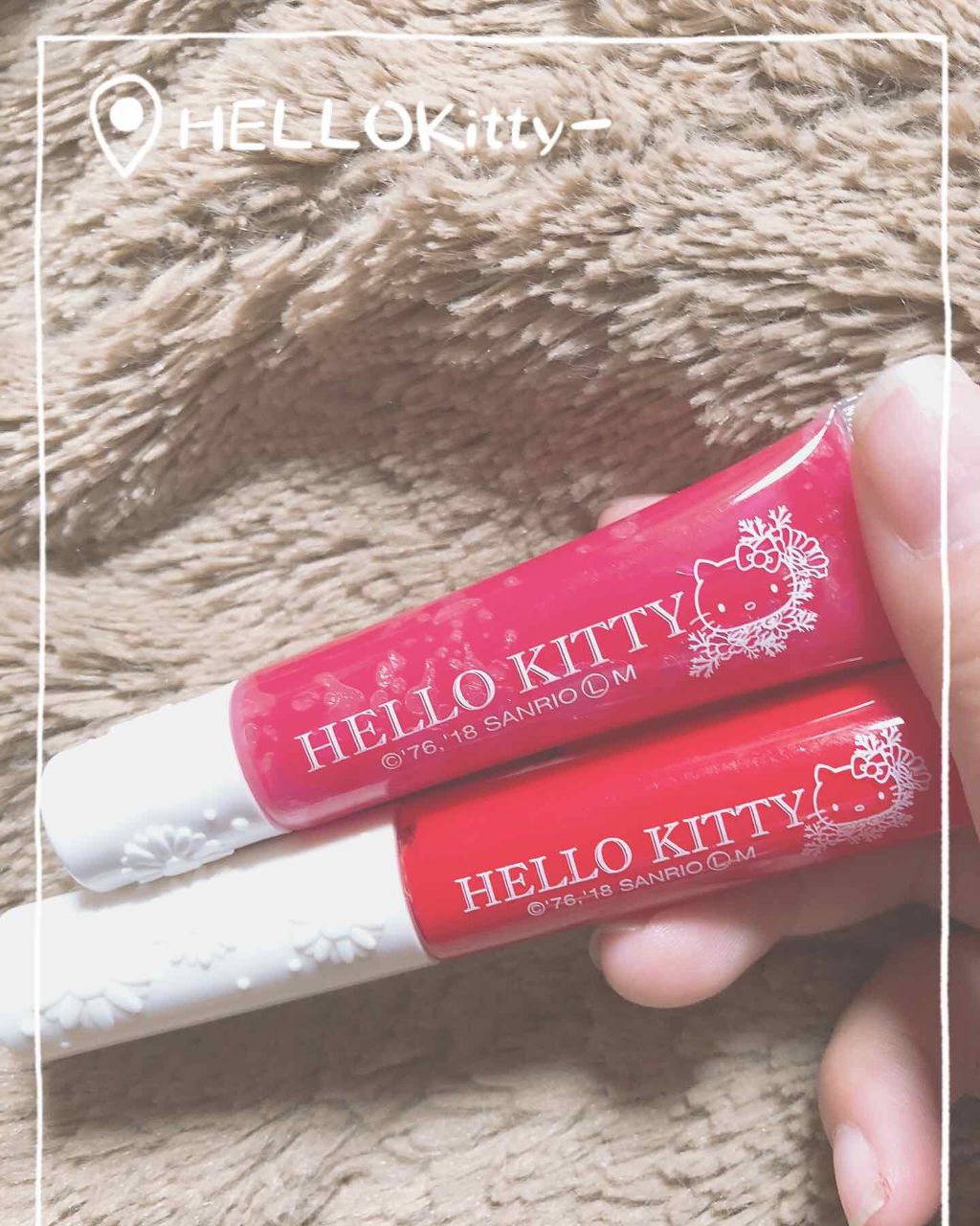 Blooming Kitty リップグロス/DAISO/リップグロスを使ったクチコミ（2枚目）