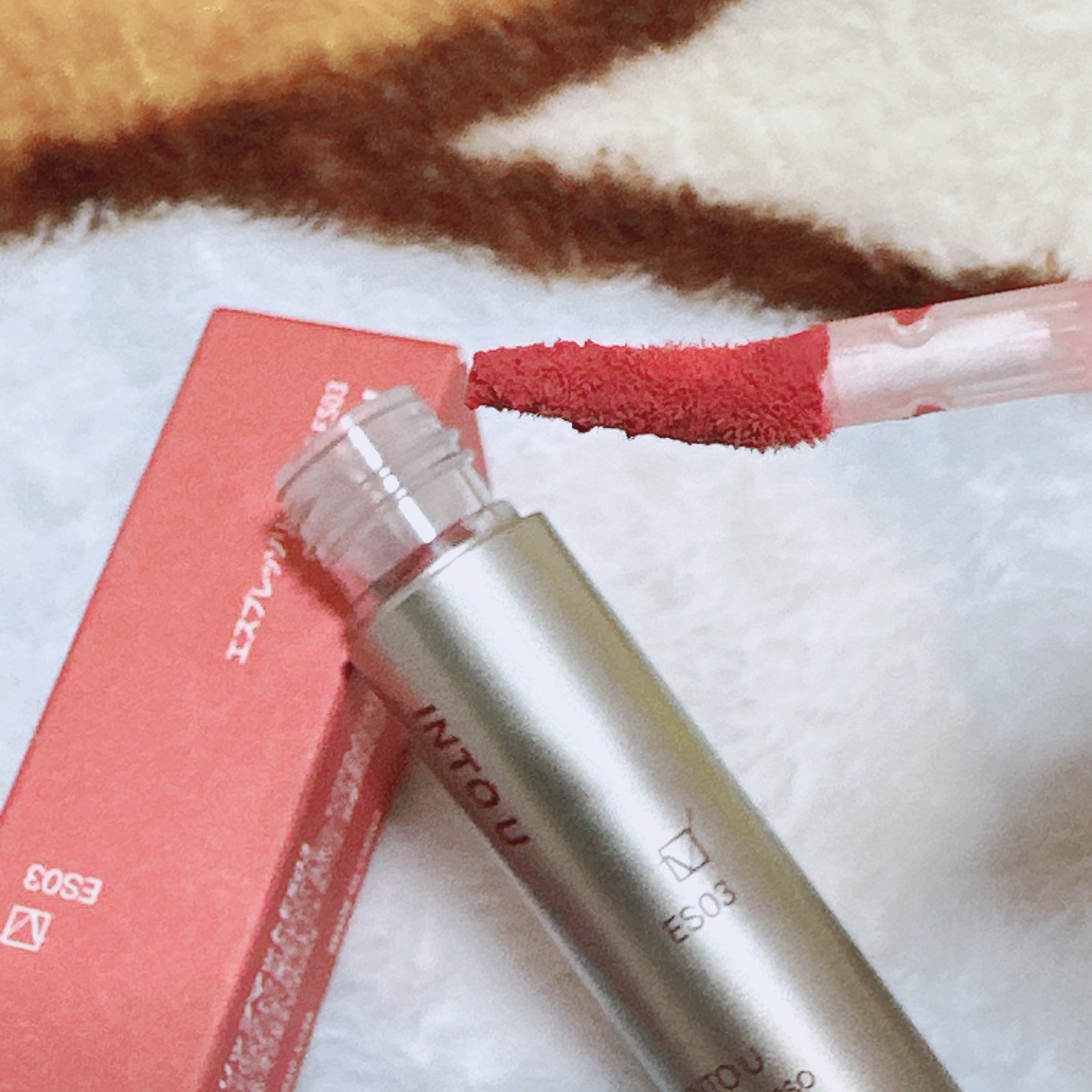 エスプレッソリップマット/INTO U/口紅を使ったクチコミ（3枚目）