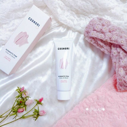 ROMANTIC PINK TONE-UP CREAM/COSNORI/化粧下地を使ったクチコミ(1枚目)