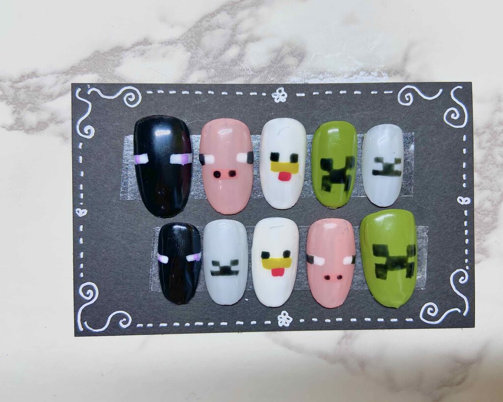 ヒヨ子 on LIPS 「マインクラフトネイル🌷可愛くできました!!!!実は、、最近Yo..」(2枚目)