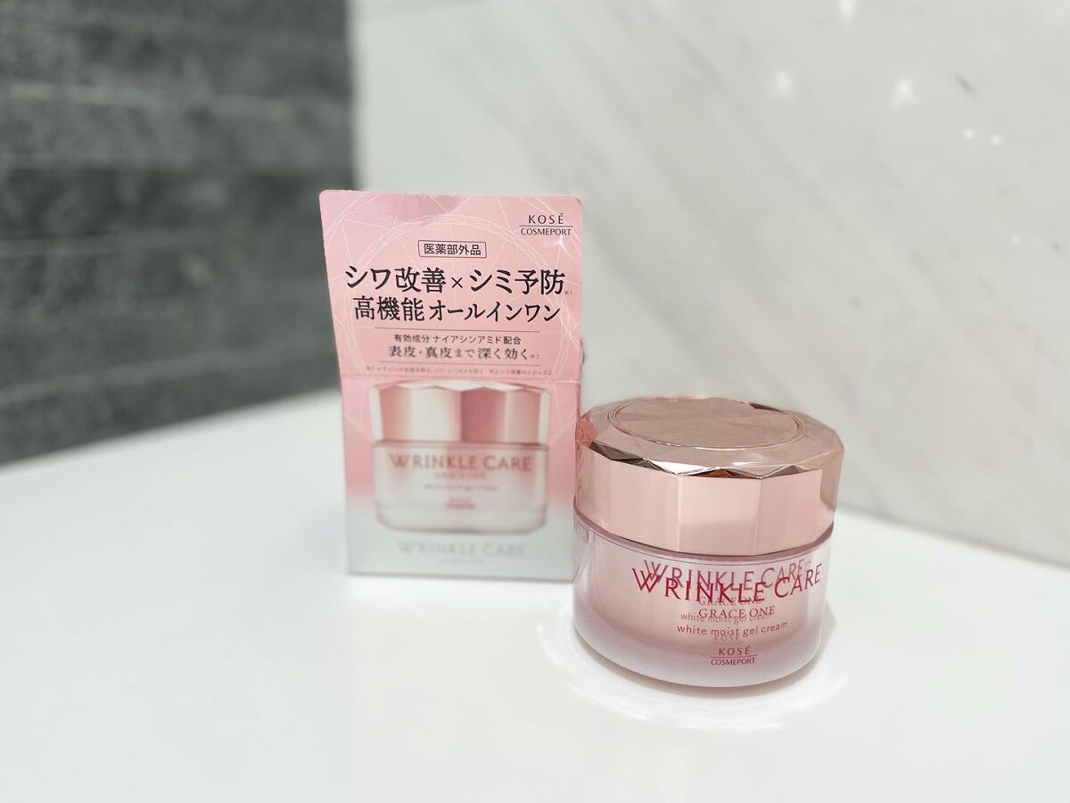 リンクルケア ホワイト モイストジェルクリーム/グレイスワン/オールインワン化粧品を使ったクチコミ(3枚目)