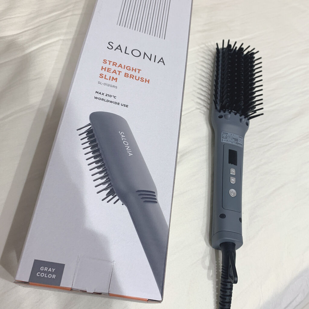 ストレートヒートブラシ スリム  ネイビー/SALONIA/ヒートブラシを使ったクチコミ（2枚目）