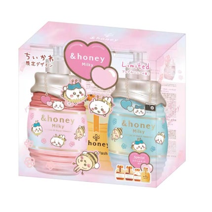 &honey アンドハニー ミルキー プレシャス EXリペア シャンプー&ヘアトリートメント 限定ペアセット/ちいかわ
