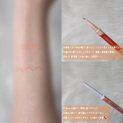 3wayスリムアイルージュライナー/キャンメイク/リキッドアイライナーを使ったクチコミ(2枚目)