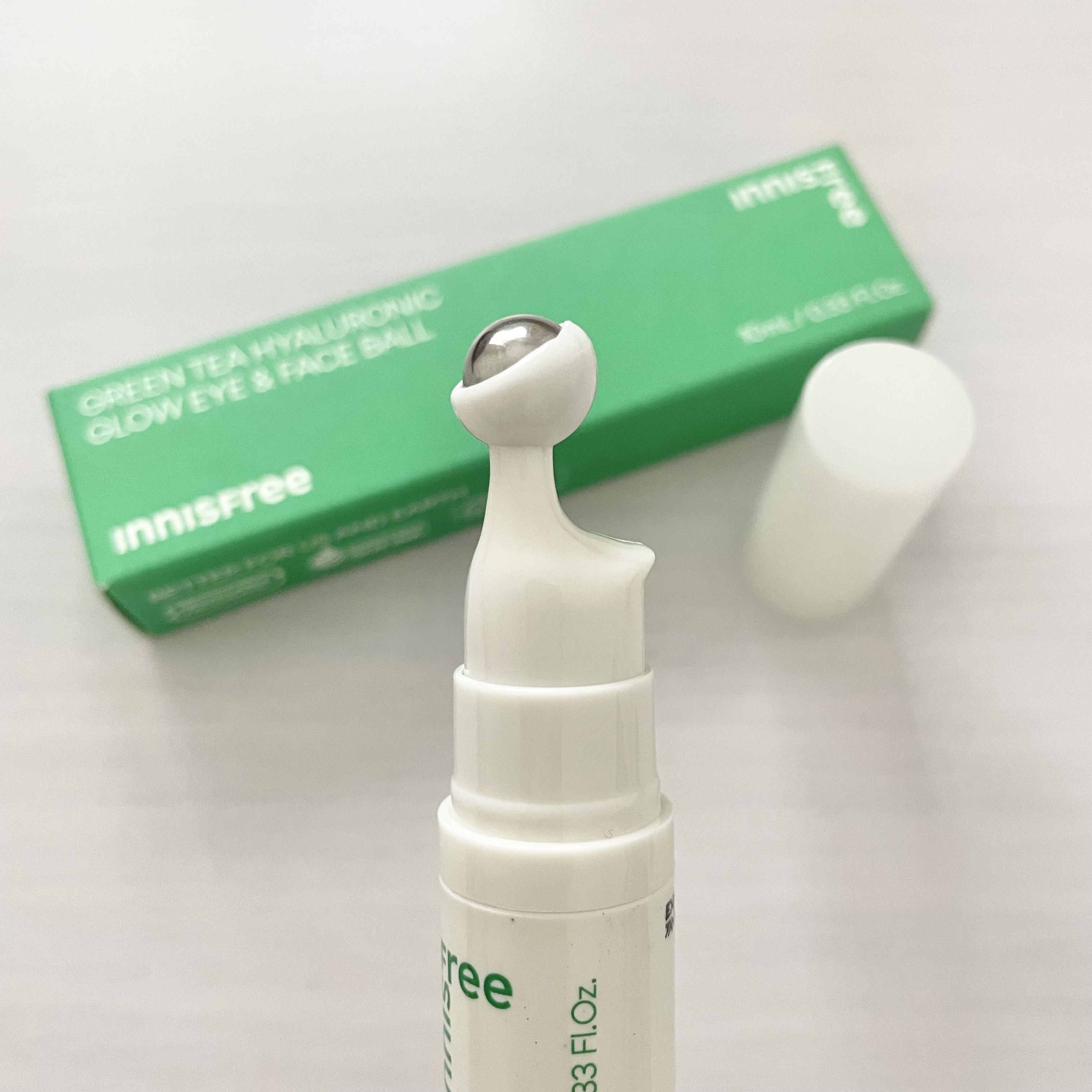 グリーンティーシード モイスト アイ＆フェイスボール/innisfree/美容液を使ったクチコミ（3枚目）