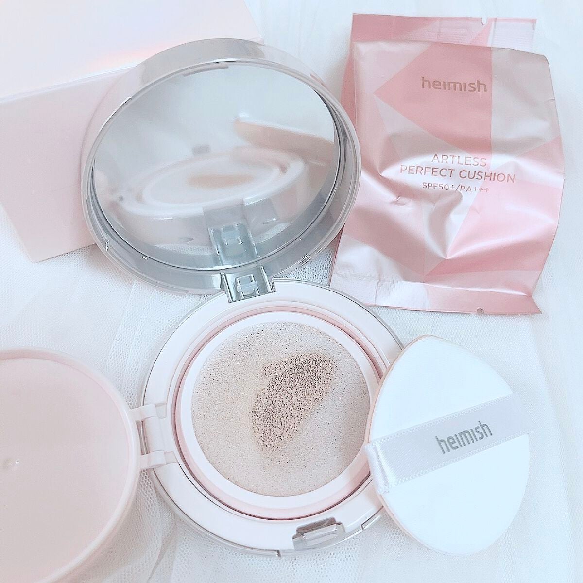 アートレス パーフェクト クッション/heimish/クッションファンデーションを使ったクチコミ(2枚目)