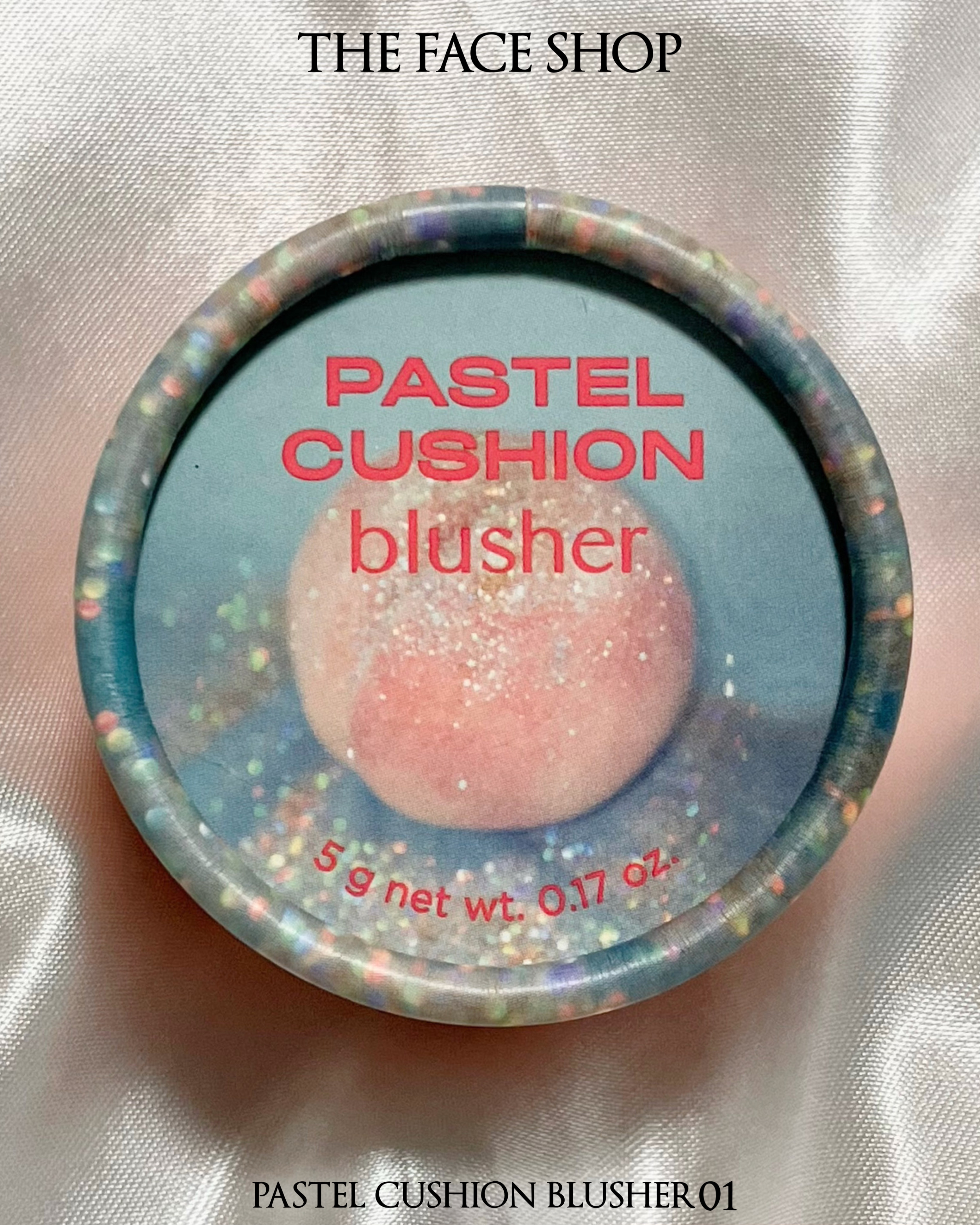 パステルクッションブラッシャー 01ピーチ/THE FACE SHOP/パウダーチークを使ったクチコミ（2枚目）