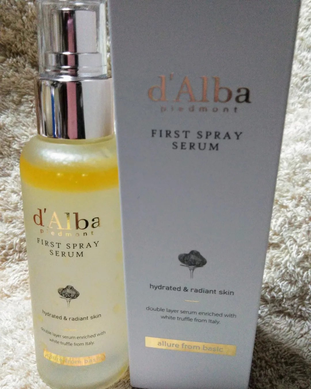 ダルバ ホワイトトリュフファーストスプレーセラム/ダルバ/ミスト状化粧水を使ったクチコミ（1枚目）