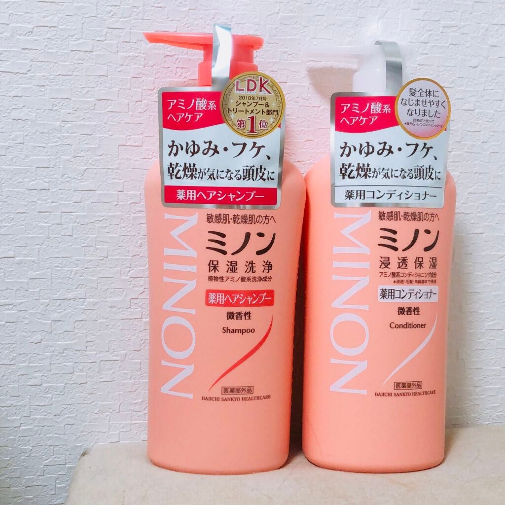 ミノン薬用ヘアシャンプー/薬用コンディショナー/ミノン/市販シャンプーを使ったクチコミ(1枚目)