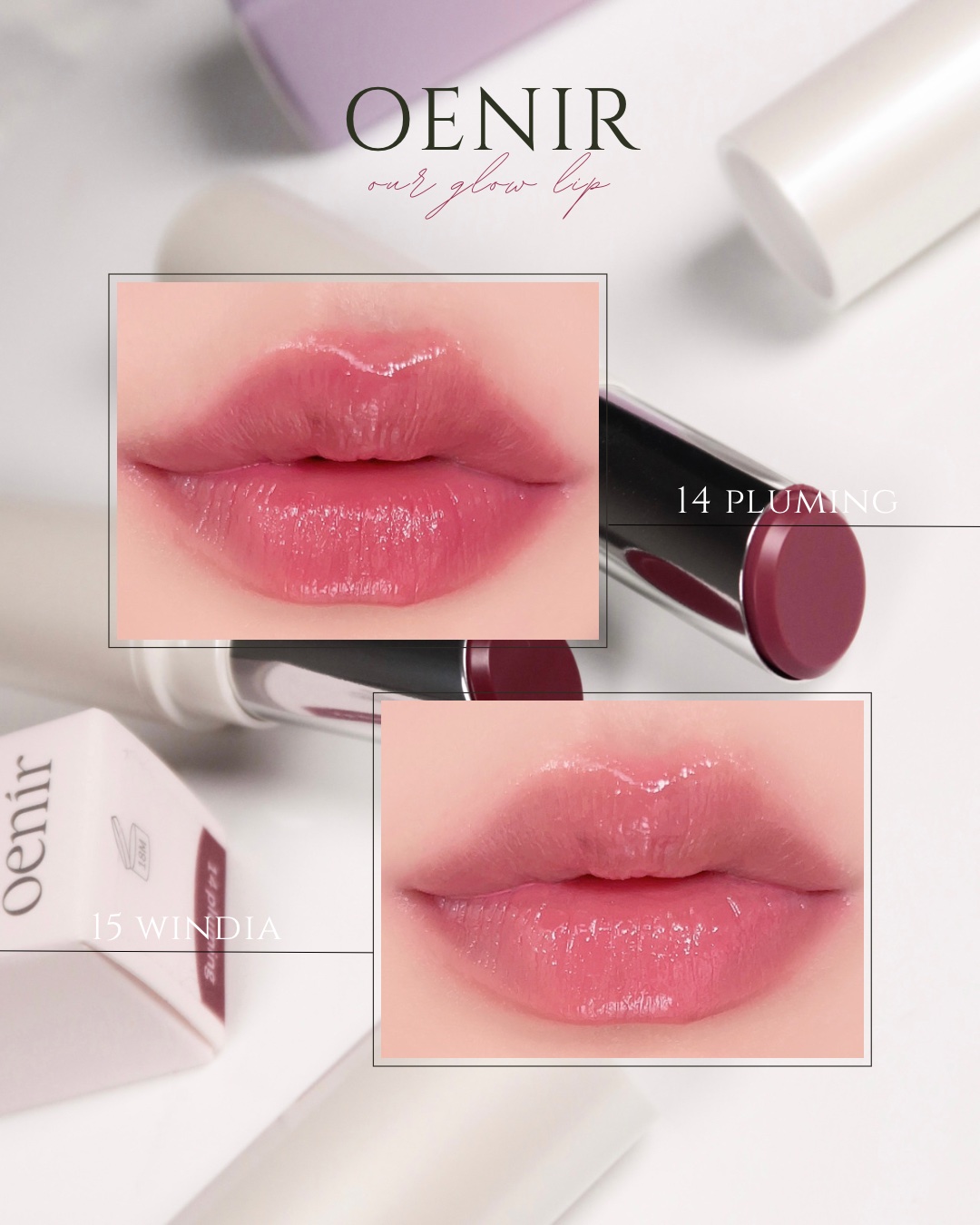 アワーグロウリップ #14 Pluming/oenir/口紅を使ったクチコミ（1枚目）