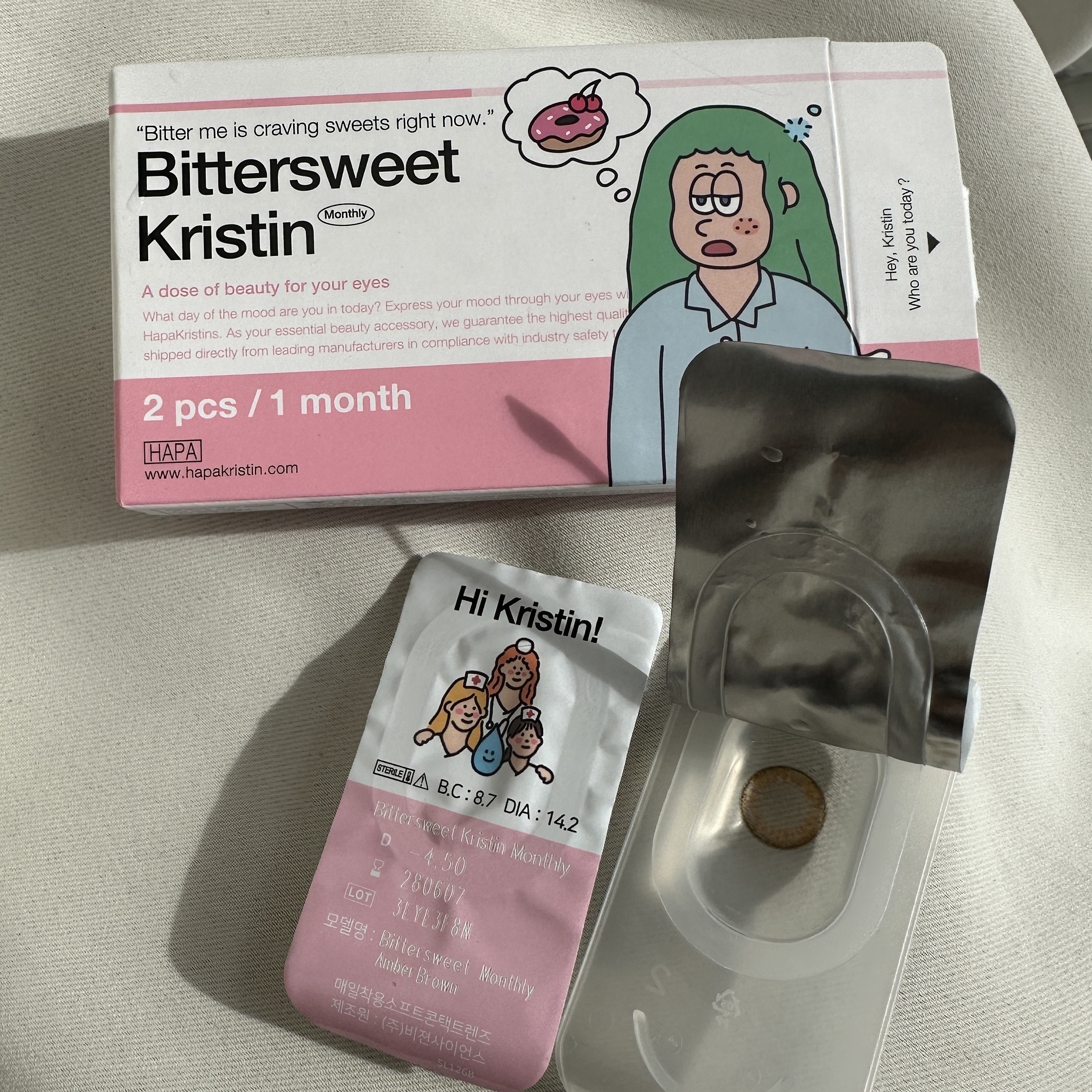 ビタースイートクリスティン/Hapa kristin/カラーコンタクトレンズを使ったクチコミ（2枚目）
