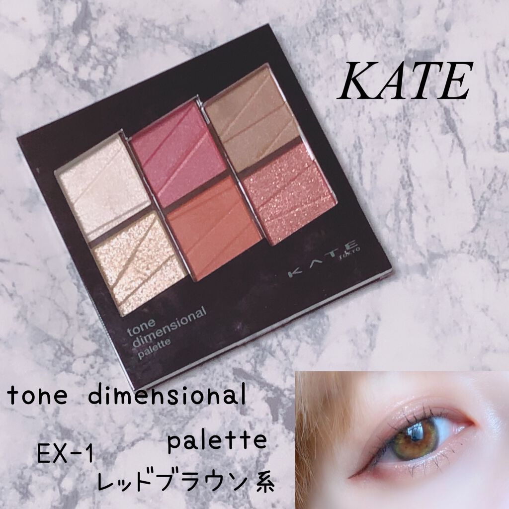 トーンディメンショナルパレット EX-1 レッドブラウン系/KATE/メイクアップキットを使ったクチコミ（1枚目）