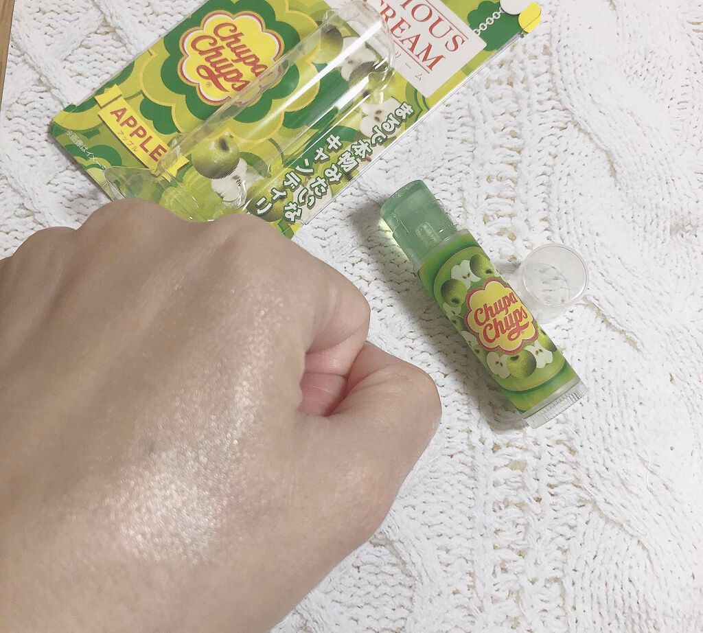 デリシャスリップクリーム Chupa Chups（チュッパチャプス） アップルの香り/デリシャスリップクリーム/リップクリームを使ったクチコミ（1枚目）