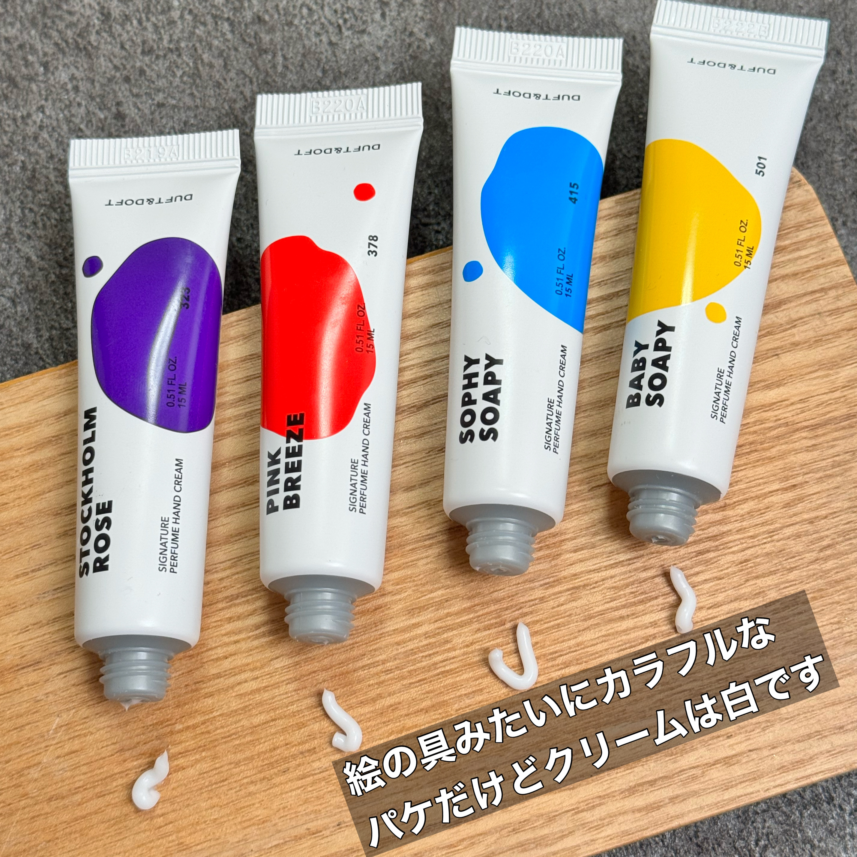 シグネチャーパフュームハンドクリームミニチュアギフトセット/DUFT&DOFT/ハンドクリームを使ったクチコミ（3枚目）