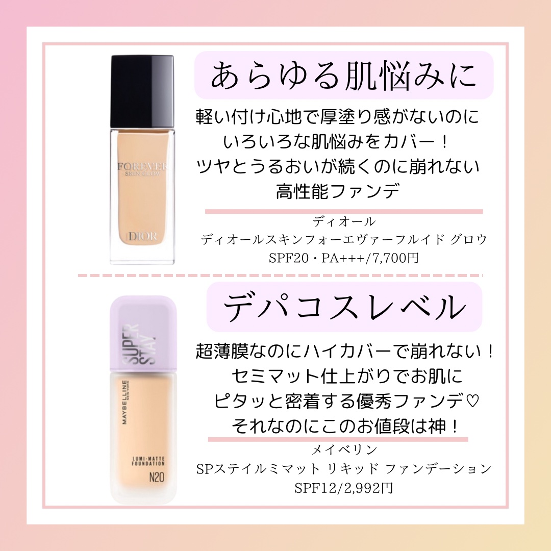 ディオールスキン フォーエヴァー フルイド グロウ/Dior/リキッドファンデーションを使ったクチコミ（3枚目）