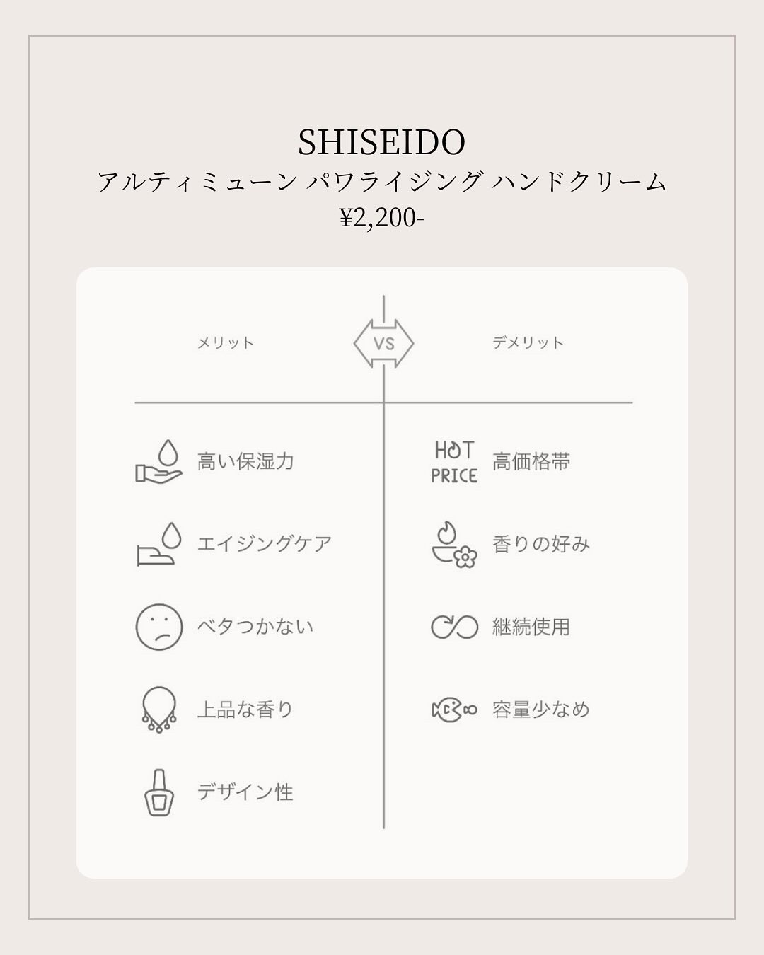 アルティミューン パワライジング ハンドクリーム/SHISEIDO/ハンドクリームを使ったクチコミ（2枚目）