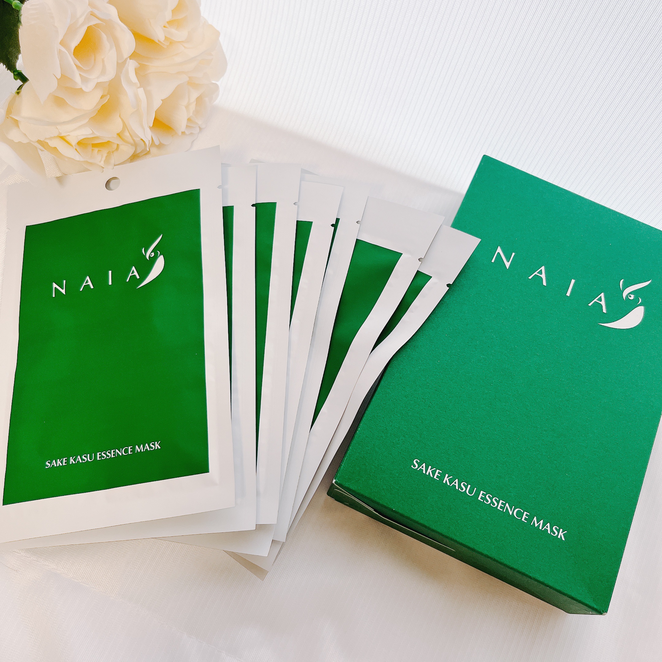 酒粕フェイスマスク 7枚入り（個包装）/NAIA/シートマスク・パックを使ったクチコミ（1枚目）