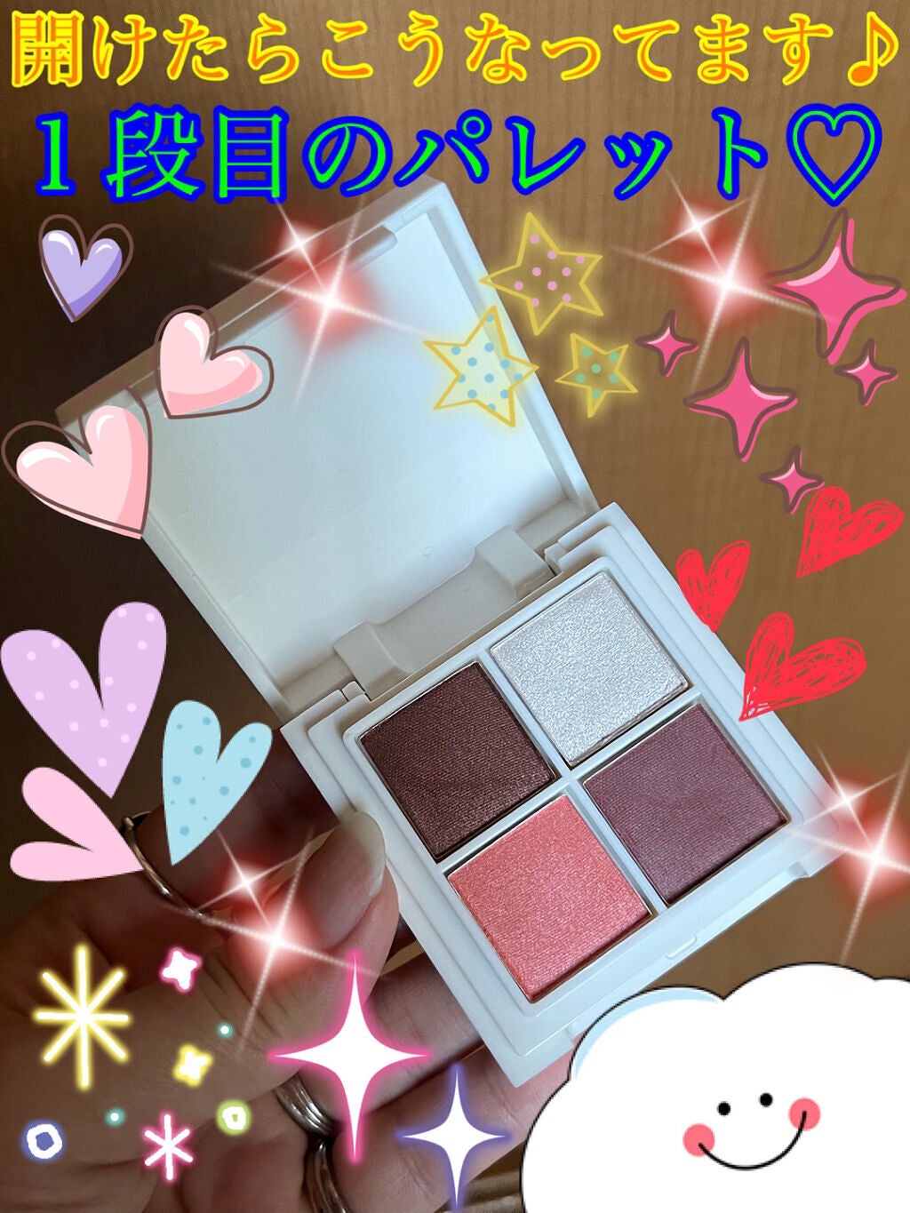 SHOBIDO Dアイシャドウ&チーク2段パレット WP くまのプーさん/SHOBIDO/アイシャドウパレットを使ったクチコミ(3枚目)