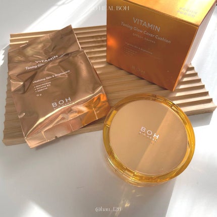 ビタミントーニンググローカバークッション/BIOHEAL BOH/クッションファンデーションを使ったクチコミ(6枚目)