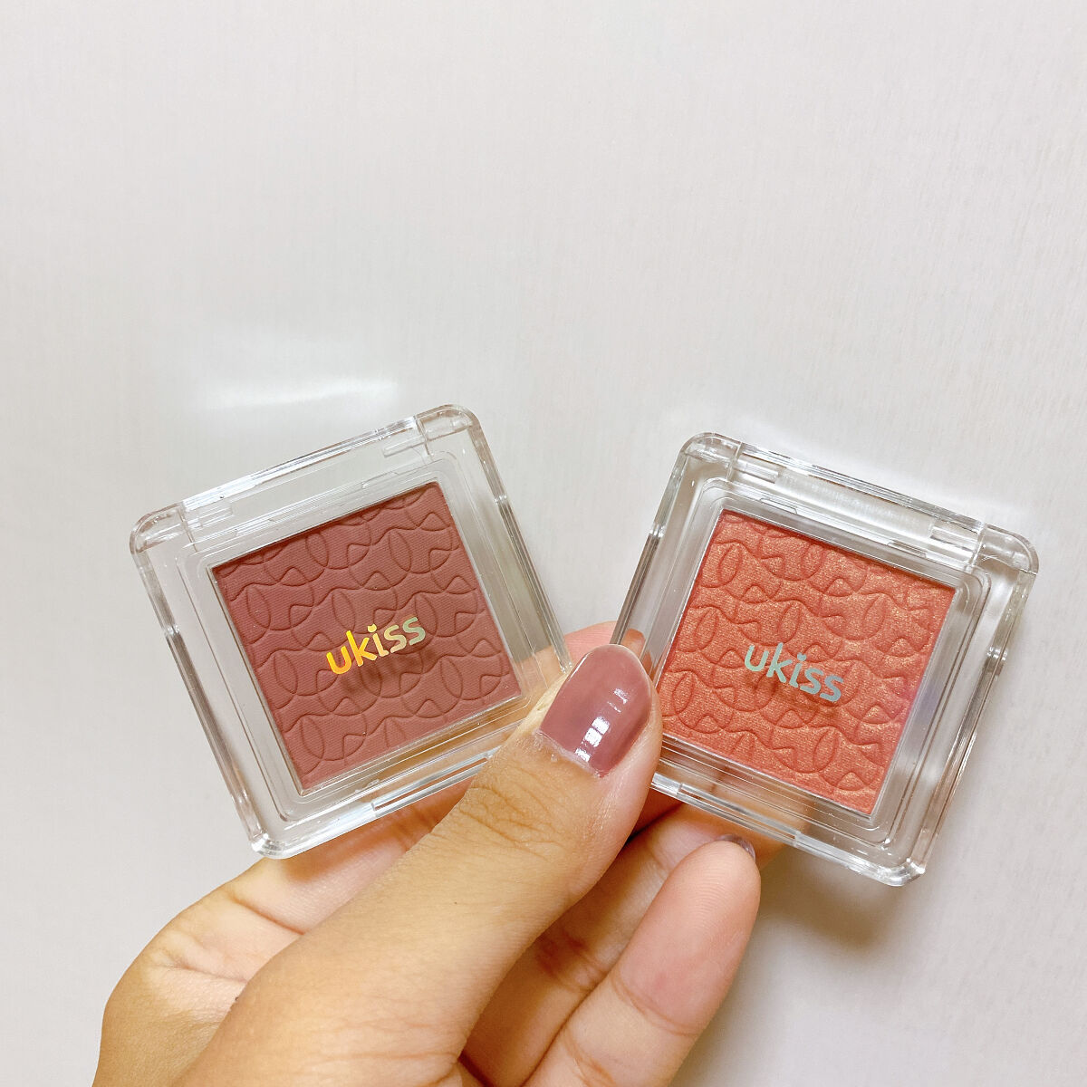 キャットミニチーク M05 ミャオロゼピンク/ukiss/パウダーチークを使ったクチコミ（2枚目）