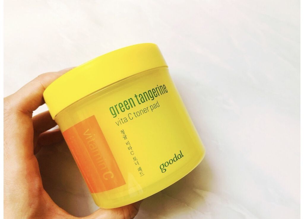 グリーンタンジェリン ビタCダークスポットケアパッド/goodal/トナーパッドを使ったクチコミ（1枚目）