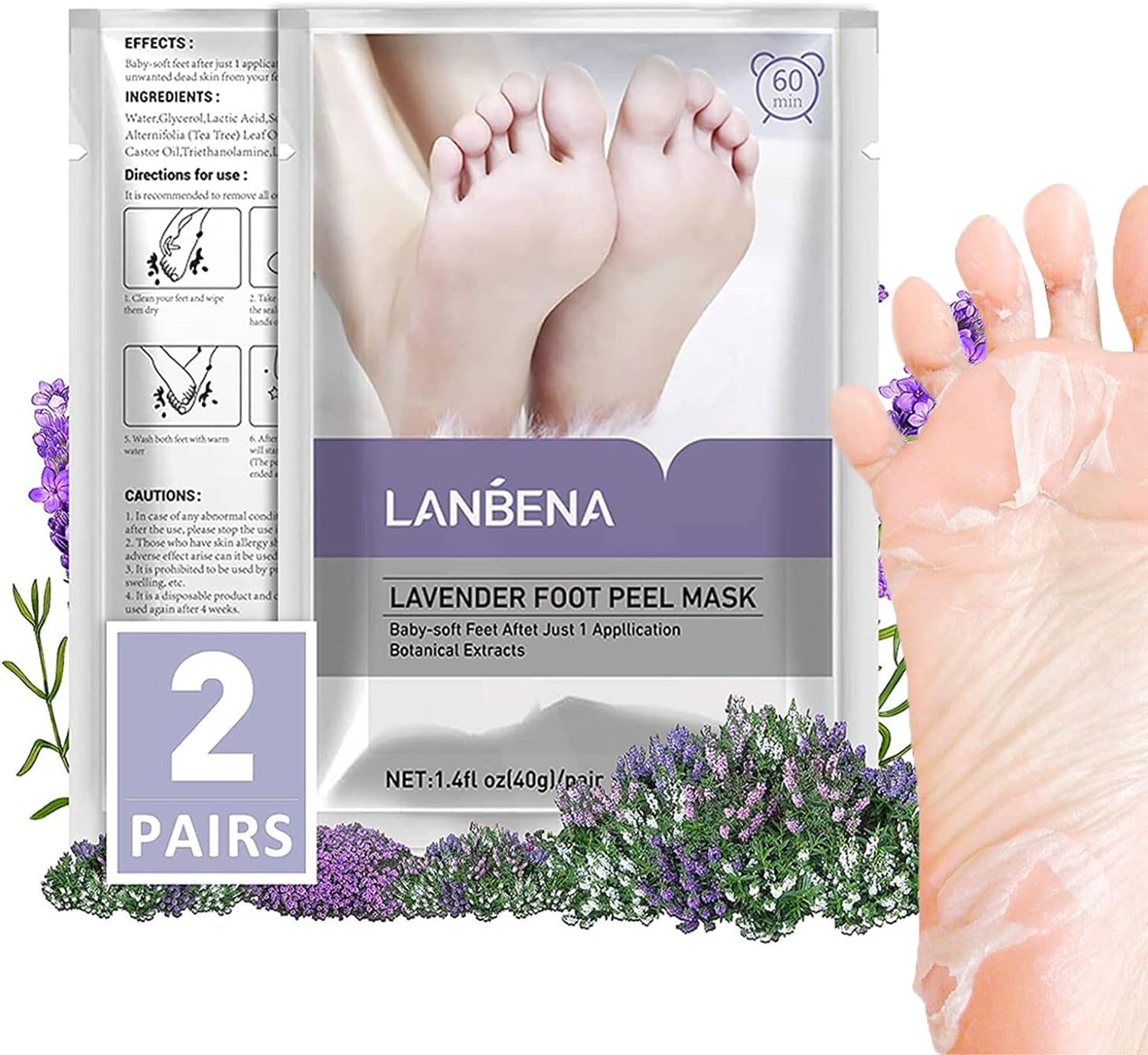 LANBENA LAVENDER FOOT PEEL MASK