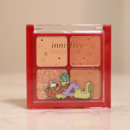 エアリー トゥインクル アイパレット 2021 Green Holidays Edition/innisfree/アイシャドウパレットを使ったクチコミ(8枚目)