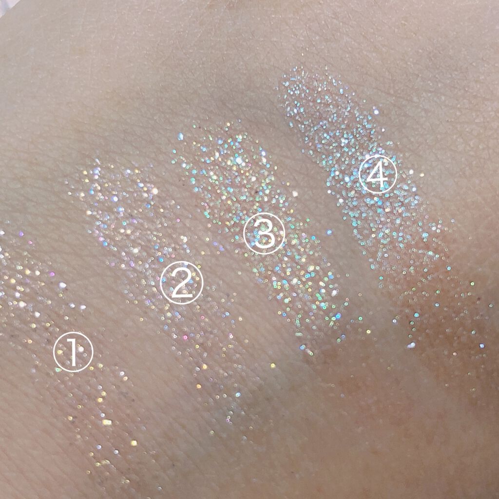 グリッター シャドウ カラー/rom&nd/グリッターを使ったクチコミ（2枚目）