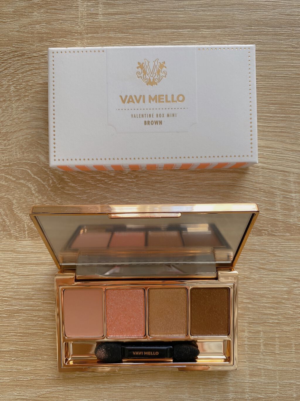 バレンタインボックスミニ ブラウン/VAVI MELLO/アイシャドウパレットを使ったクチコミ（1枚目）
